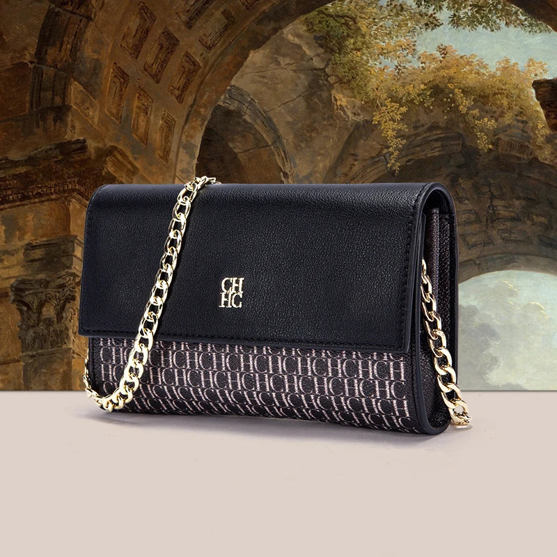Bolsa Minimalista Luxo Único com Alça de Corrente – Estilo e Sofisticação - ZAUVELLE