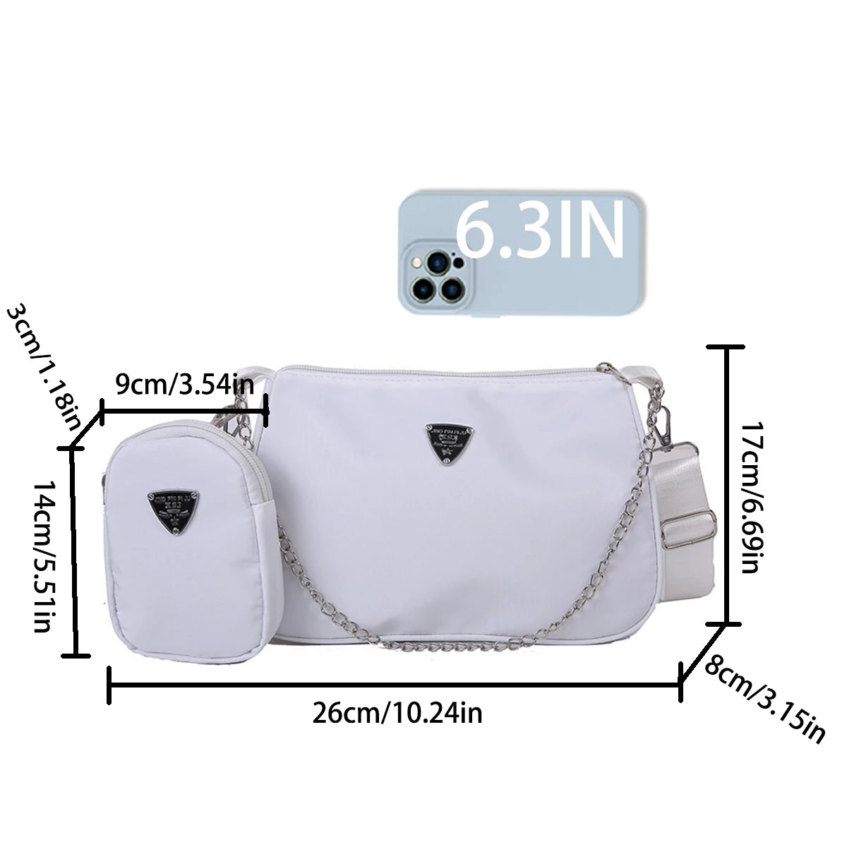 Bolsa Crossbody Feminina em Nylon - ZAUVELLE