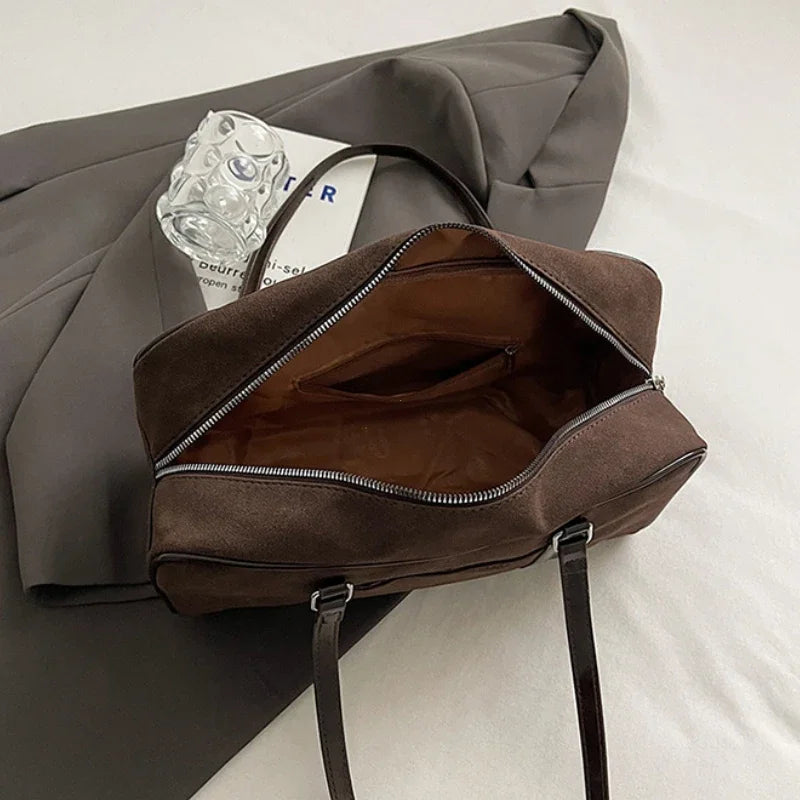 Bolsa Feminina Suede  Retrô 2025 - ZAUVELLE