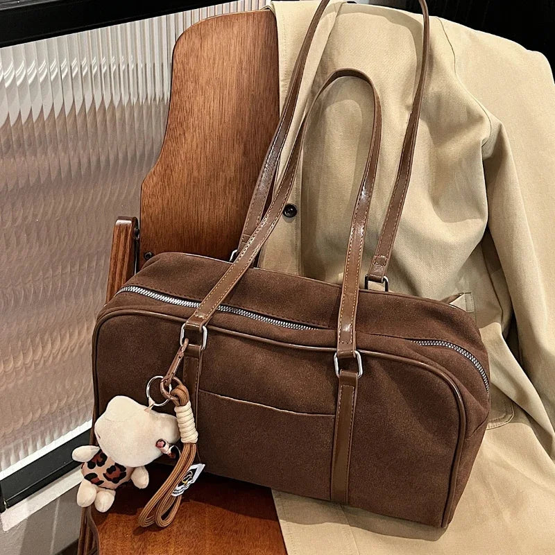 Bolsa Feminina Suede  Retrô 2025 - ZAUVELLE