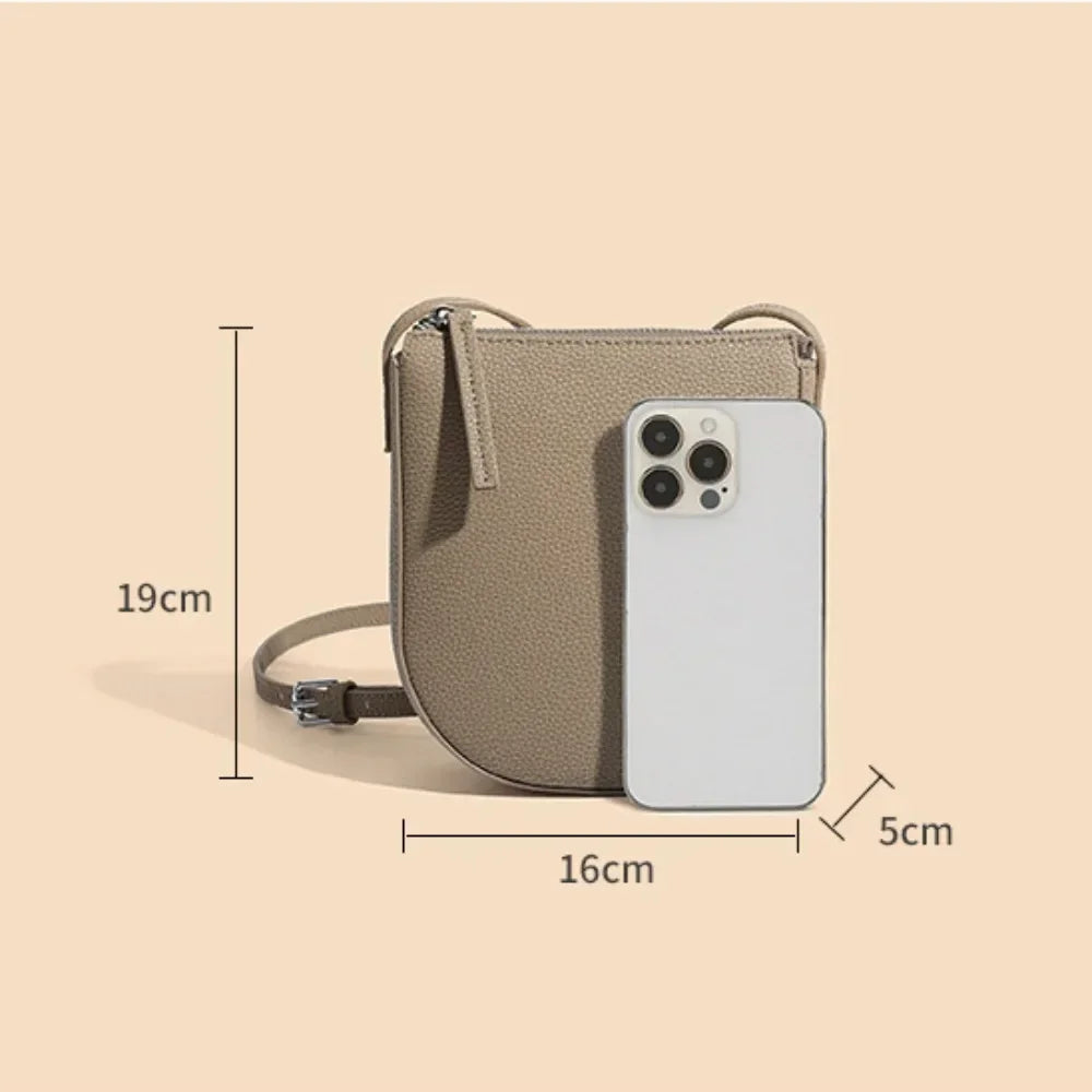 Bolsa Crossbody Feminina em Couro Genuíno - ZAUVELLE