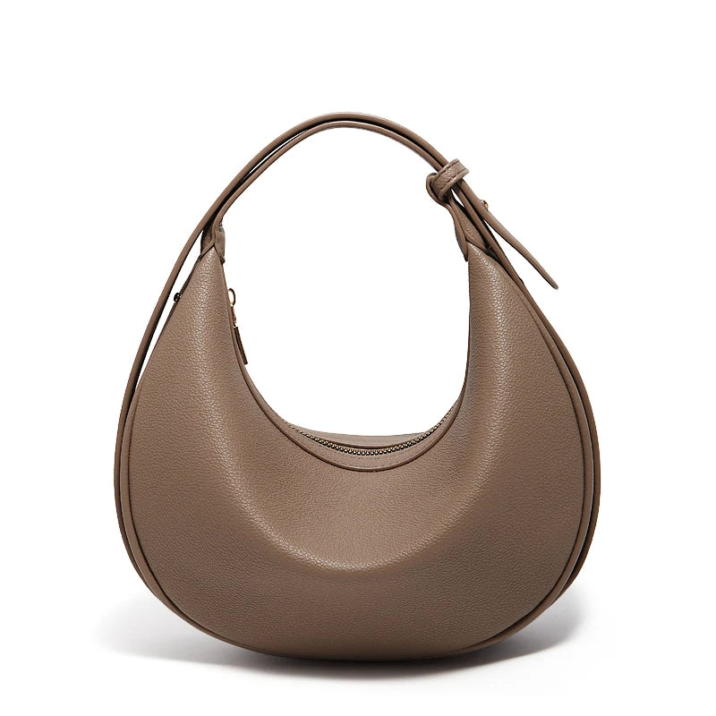 Bolsa Feminina Meia-Lua Elegante Marca FOXER 2025 - ZAUVELLE