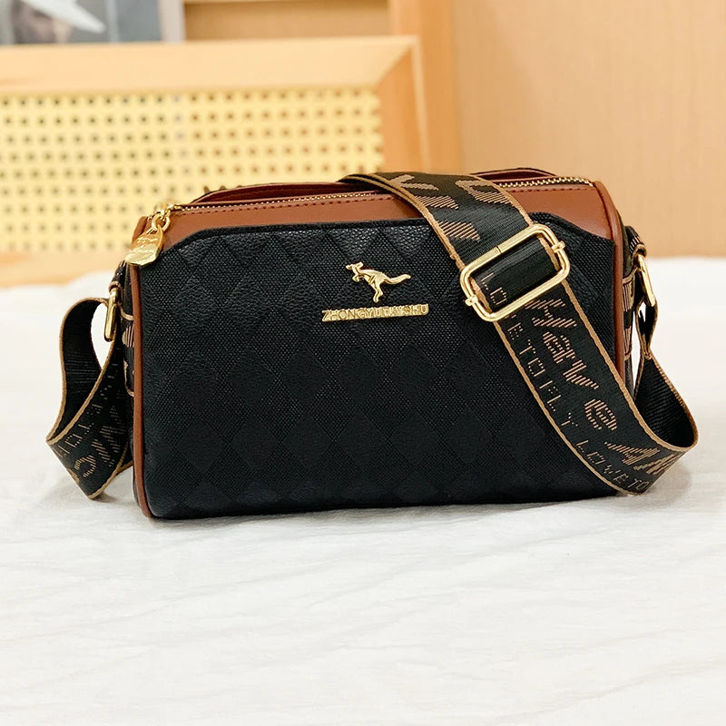 Bolsa Tote Luxuosa com Estampa Xadrez Premium - ZAUVELLE