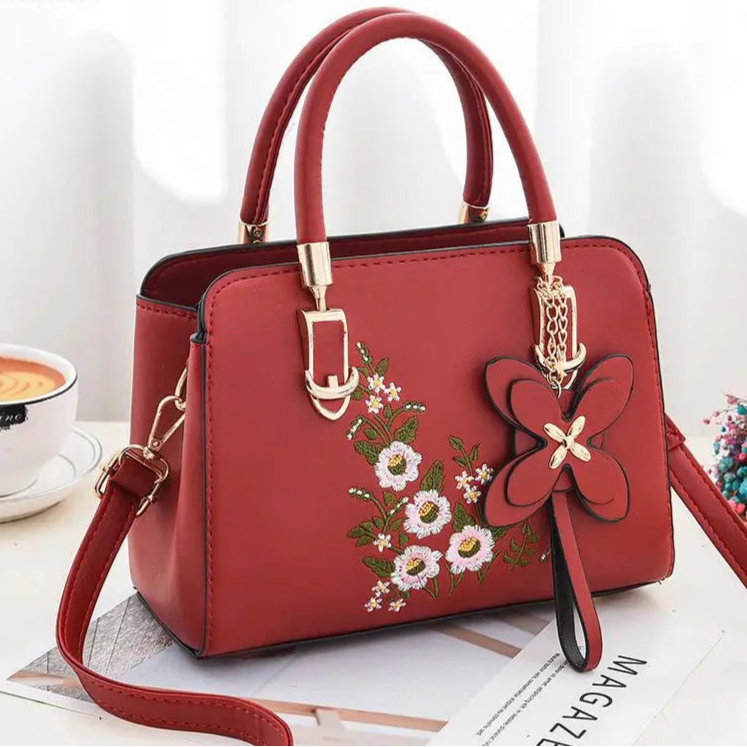 Bolsa Feminina de Ombro – Grande Capacidade com Padrão Lychee - ZAUVELLE