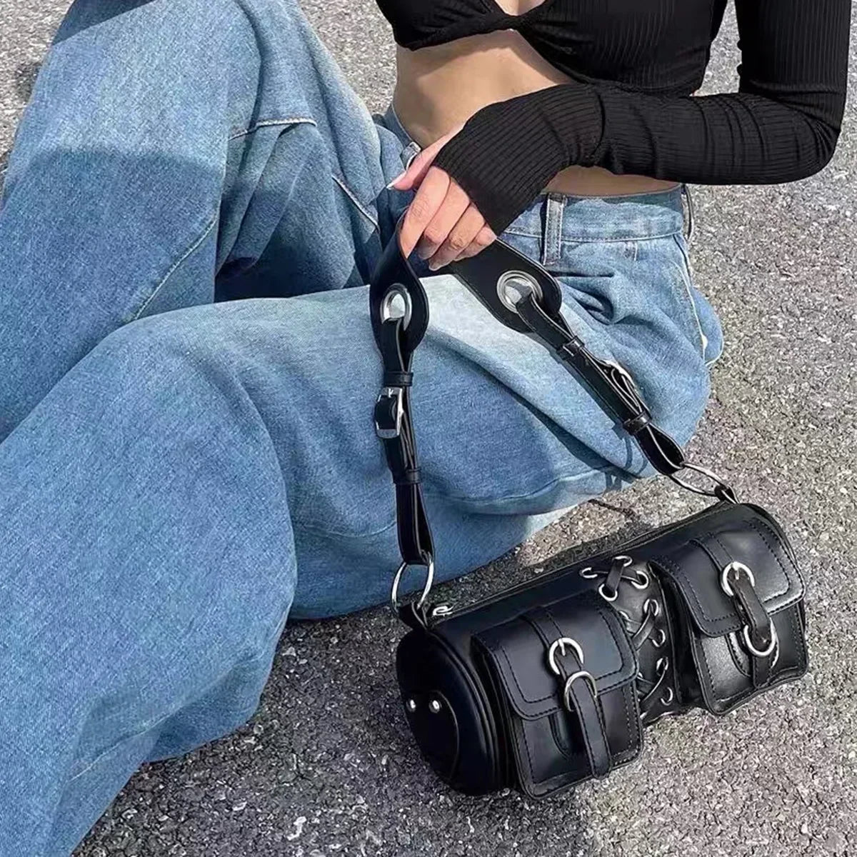 Bolsa Gótica Vintage Estilo Punk Elegante – ZAUVELLE