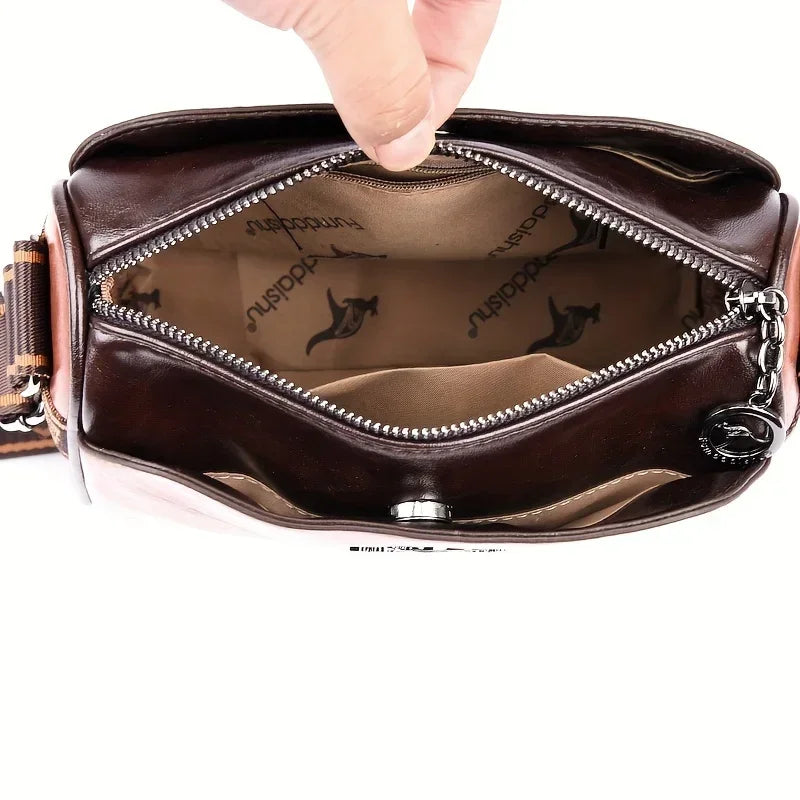 Bolsa Feminina de Couro com Alça Regulável e Resistentes à Água - ZAUVELLE