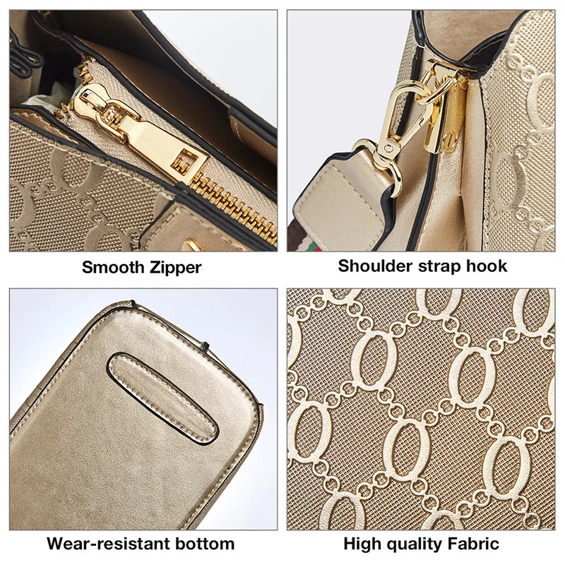 Bolsa de Couro Premium Luxuoso  – Elegância Feminina - ZAUVELLE