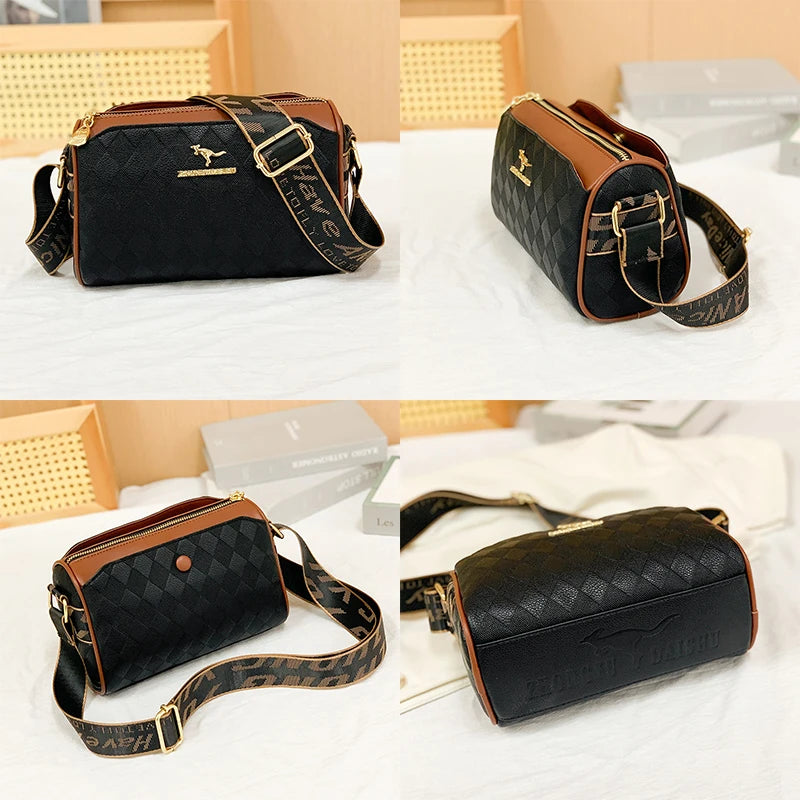 Bolsa Tote Luxuosa com Estampa Xadrez Premium - ZAUVELLE